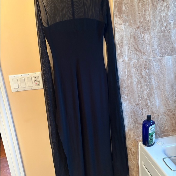 Norma Kamali Black Long Sleeve Dress - Picture 5 of 7